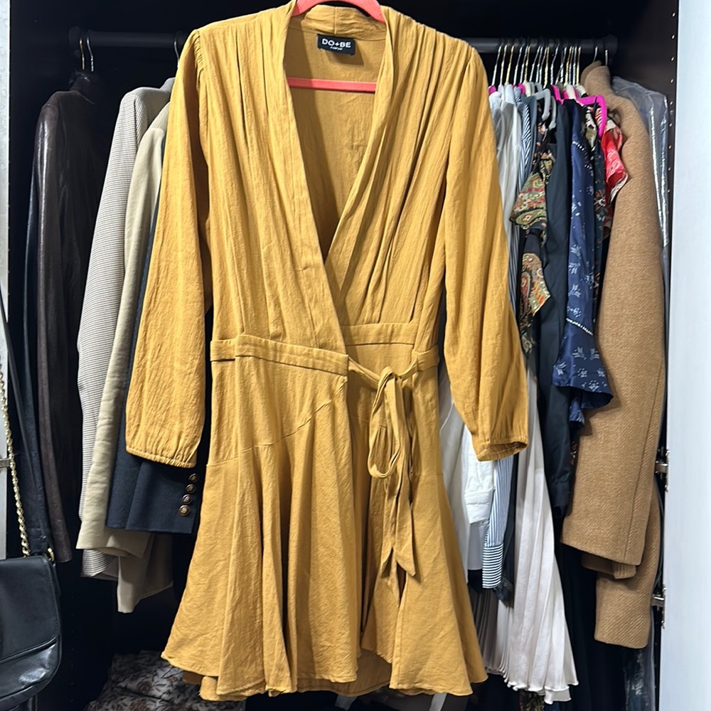 Long Sleeve Wrap Dress